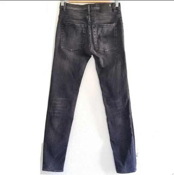 R13 High Rise Skinny Jeans Size 27 Faded Black - Picture 3 of 8